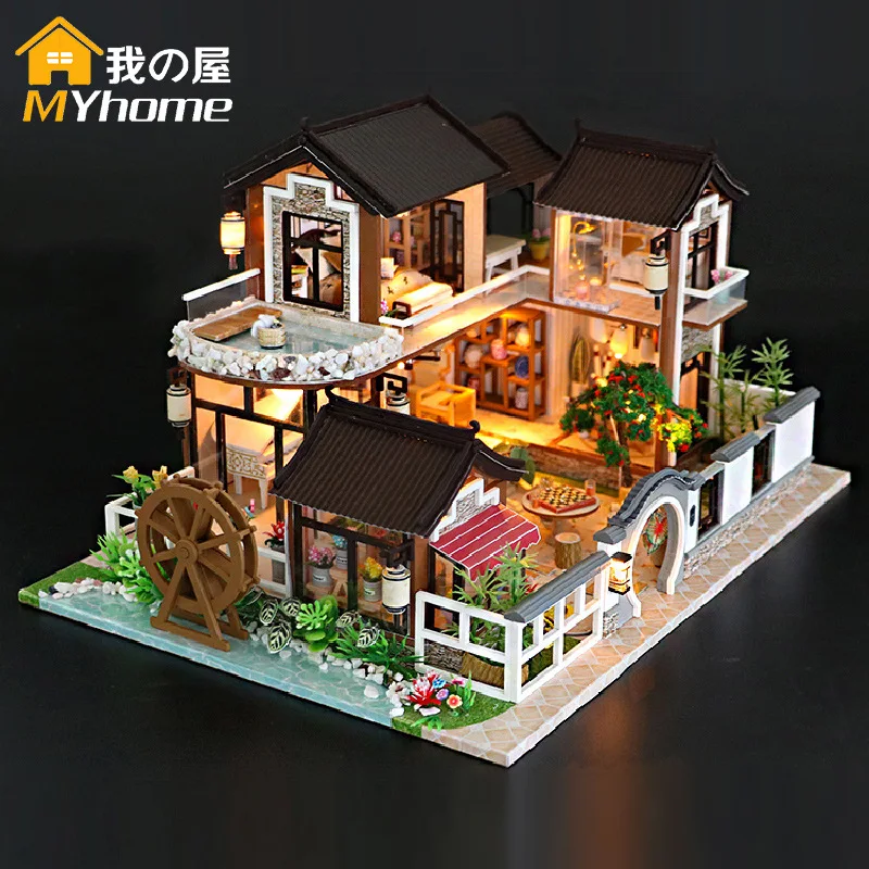 

DIY House Dreaming Model Hand-made Cabin Ancient Town Assembly Made in China Ancient China Architecture Have Gift
