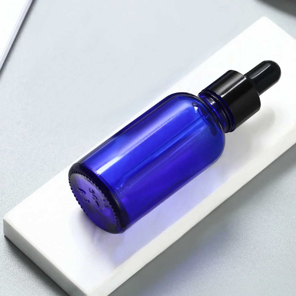 

1pcs 5/10/15/20ml Blue Empty Glass Dropper Bottle Essential Oil Aromatherapy Liquid Bottle Blue Reagent Pipette Refillable