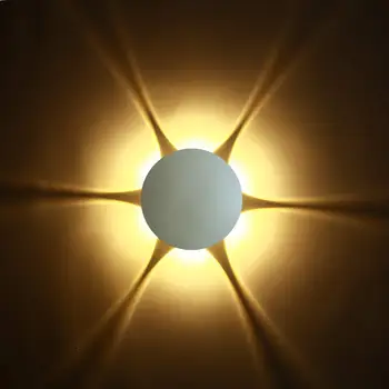 

6 LED mushroom wall light, white and warm light optional, suitable for indoor porch, lobby, hotel room decoration wall light.
