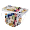 10pc Adult Flowers Cat Cartoons Printing Three-layer Disposable Mask Mascarillas Christmas Mascherine Masque jetables Cosplay 5