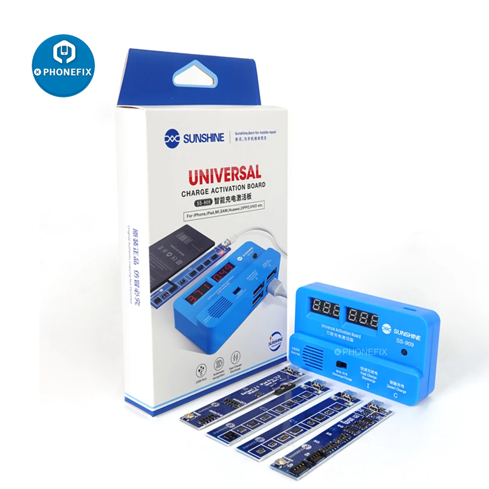 

SS-909 SUNSHINE Universal Battery Activation Board for Android Mobile Phone Quick Charging PCB Tool for iPhone Samsung Huawei