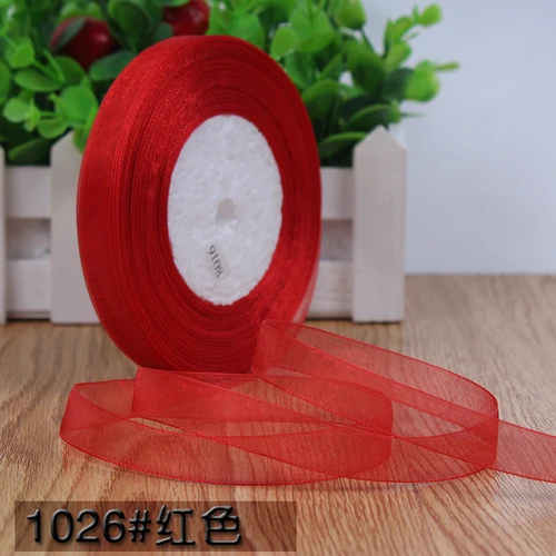 Elegant 45m Organza Satin Ribbon Roll for DIY Crafting and Gift Decoration