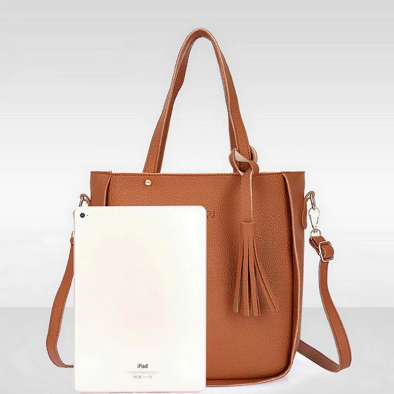 4 шт./компл. Женская сумочка в комплекте; Модный женский кошелек и сумки той же расцветки, 9 цветов набор из четырех кожаные сумки на плечо сумка Кошелек для монет с клапаном
