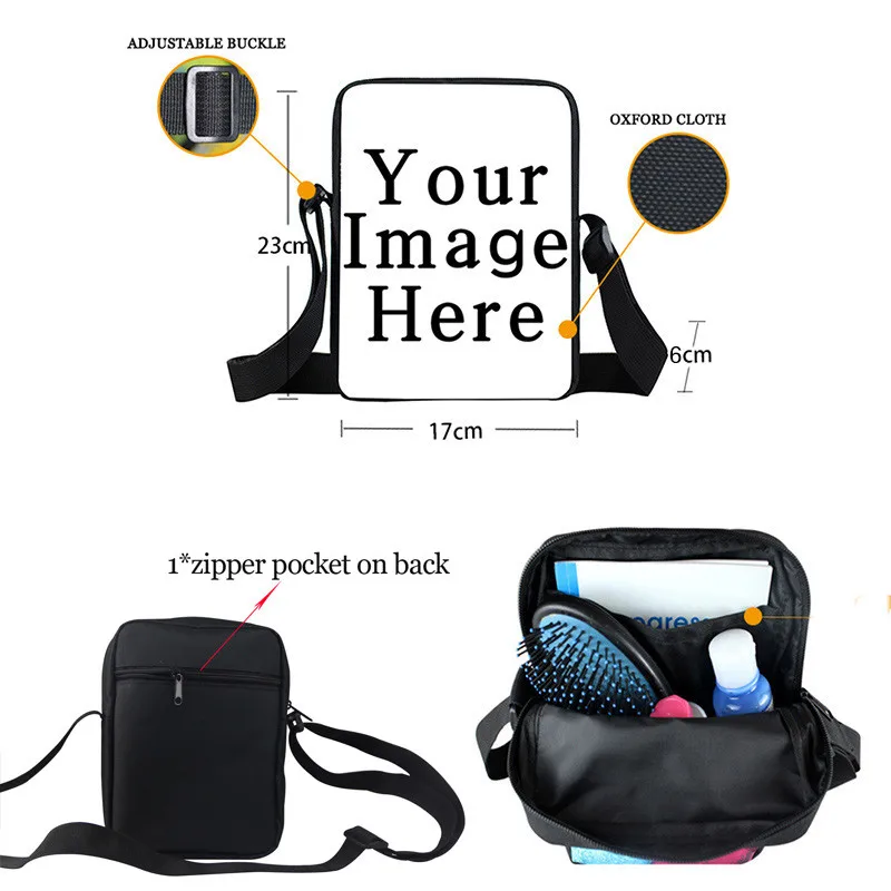 Fox Printed Children School Backpack Set Women Men Travel Backpack School Bag Animals Messenger Bag For Male Female Casual