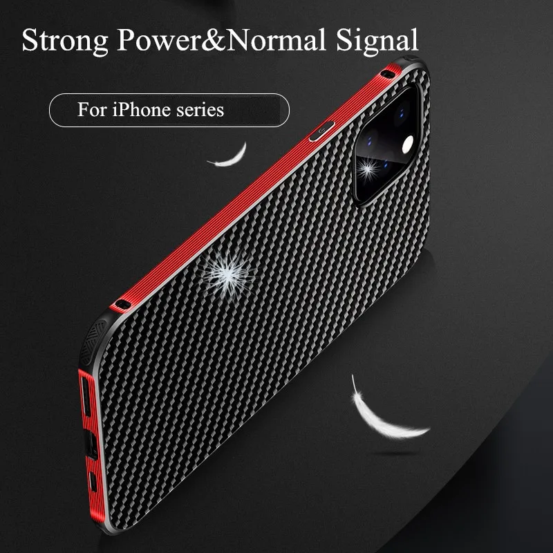 Тонкий чехол для iPhone 11 Pro Max X XS Max XR 7 8 Plus, минималистичный прочный плотно прилегающий чехол из углеродного волокна, Fundas