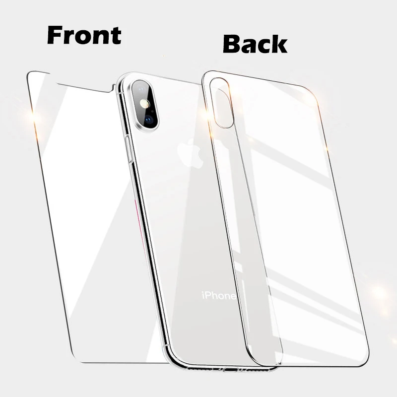 Переднее и заднее закаленное стекло для iPhone 11 Pro X XS MAX XR Защитное стекло для экрана протектор для iPhone 6 6S 7 8 Plus Передняя пленка