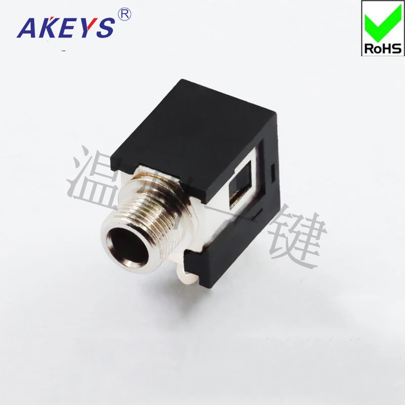

10 PCS PJ-3076M headset socket Audio 3.5mm stereo master seat with threaded power outlet connector panel