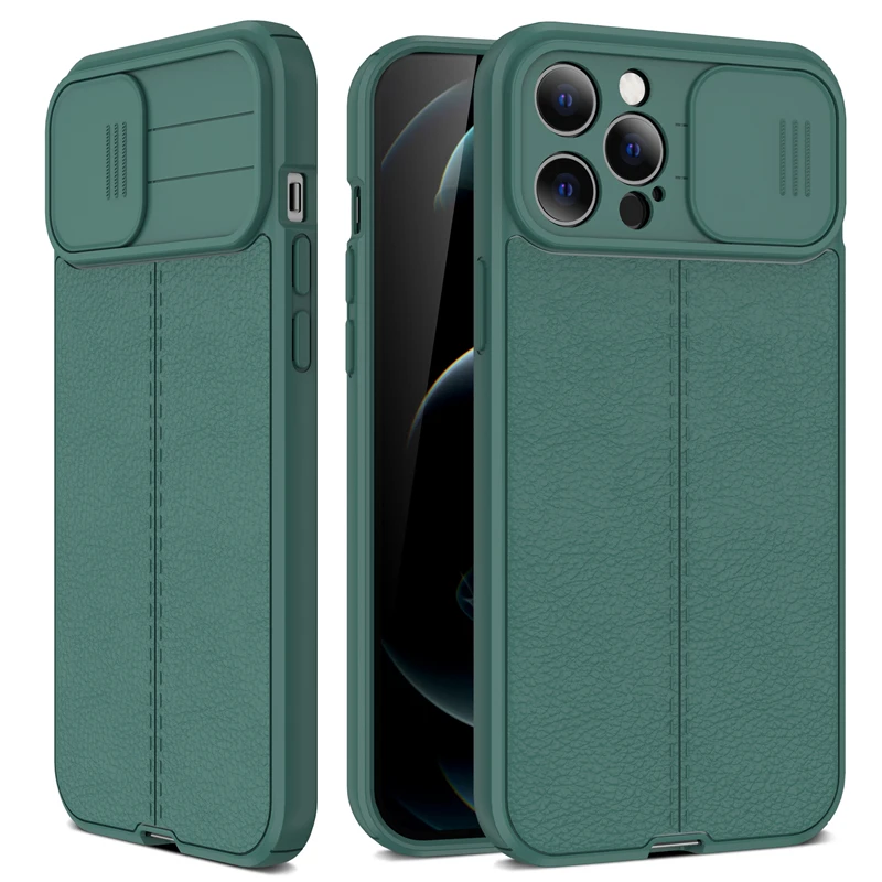 iphone 13 pro max case leather Luxury Leather Texture Soft Shockproof Case For iPhone 13 12 11 Pro Max Mini XR XS X 6S 7 8Plus SE2 Camera Lens Protection Cover best cases for iphone 13 pro max