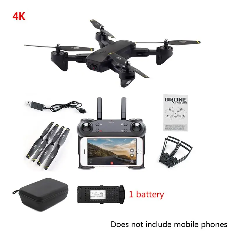 4BK SG700-D 4K HD широкоугольный Дрон с камерой позиционирования складной FPV RC Квадрокоптер - Color: 4BK