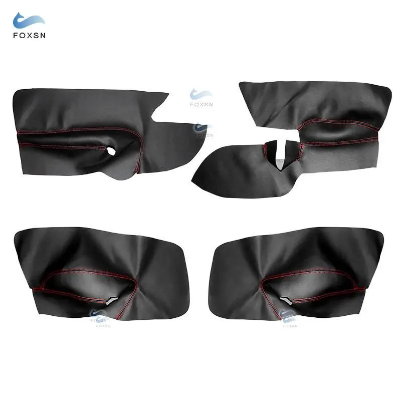 Car Interior Door Armrest Panel Cover Microfiber Leather For VW Golf 5 MK5 Jetta 2005-2010 4pcs armrest panel cover