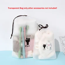 10 шт. кошка прозрачная сумка для хранения плавательных принадлежностей путешествия шнурок косметический макияж для ванной Органайзер мешок туалетные принадлежности, мытье Beaut комплект