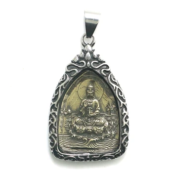 

316L Stainless Steel Guanyin Vintage Protect Lucky Pendant