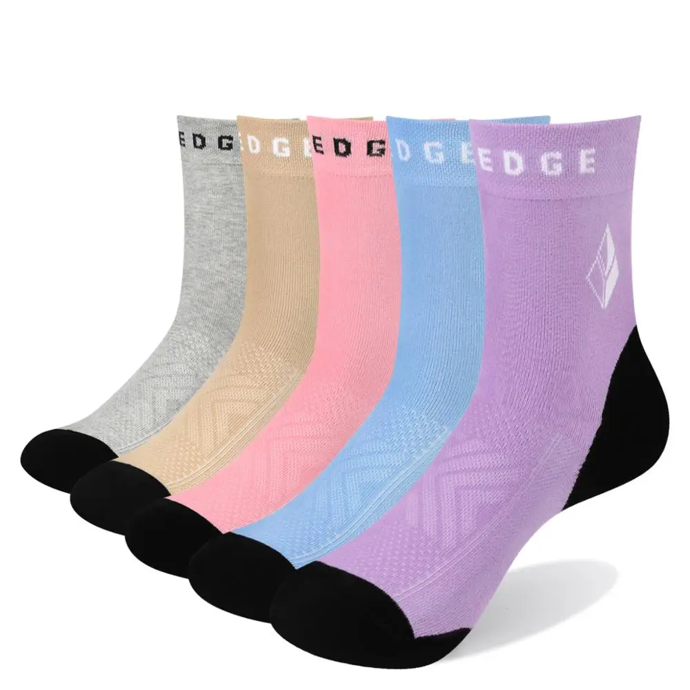 

YUEDGE Moisture-wicking Cotton Socks Outdoor Sports Fashion Cute Multi Style Lady Casual Socks (5 Pairs / Pack)