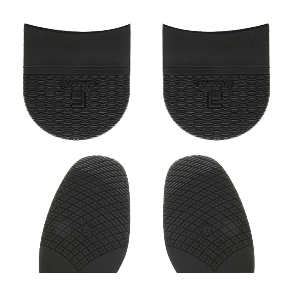 2 Pair/set Rubber Half Shoe Soles And Heels Pads Grip DIY Shoe Repair Replacement