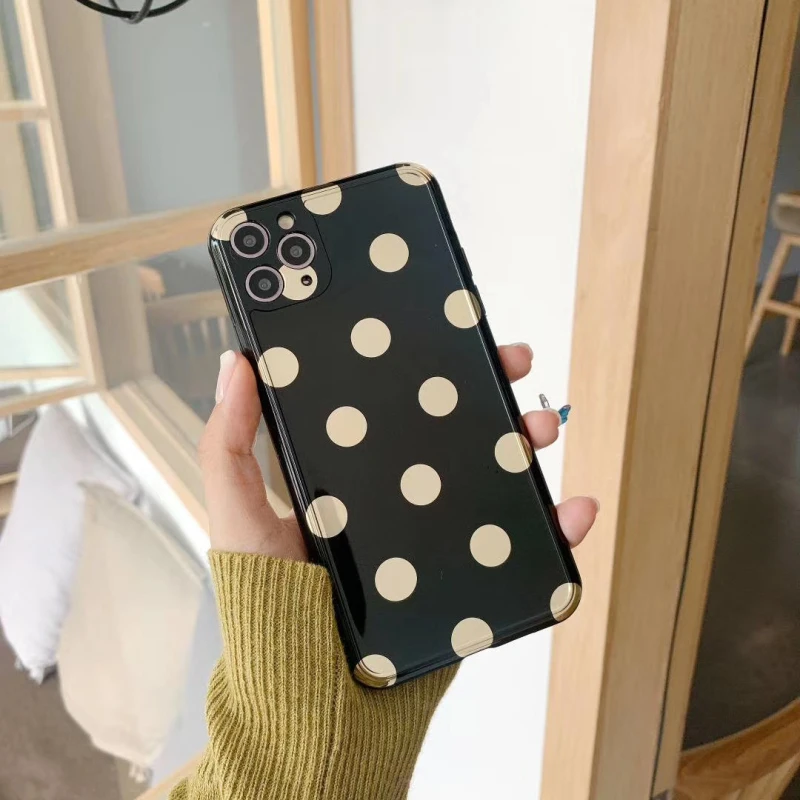 Модный милый мягкий силиконовый чехол IMD с золотыми волнами для iPhone 11 7 8 Plus X Xs Max XR