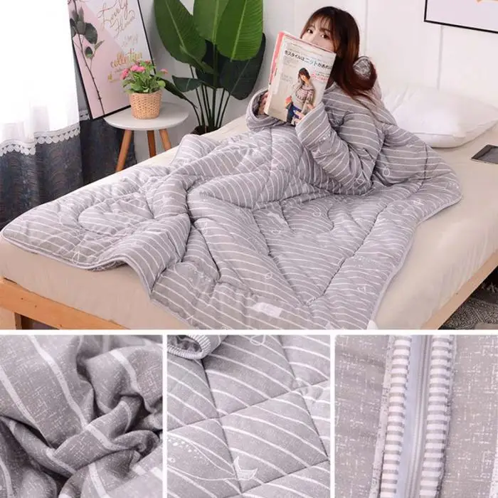 Многофункциональное «ленивое» одеяло с рукавами зимнее теплое утолщенное стираное одеяло 899