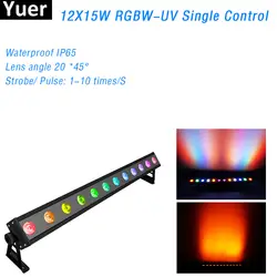 12X15 Вт высокое яркое RGBWA-UV 6в1 светодиодный настенный светильник водонепроницаемые уличные фонари Прожектор Светильник DJ диско сценический