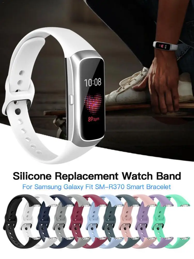 

Silicone Sport Watch Band Strap Wrist Band Strap For Samsung Galaxy Fit SM-R370 Smart Bracelet Watch Strap Accessories