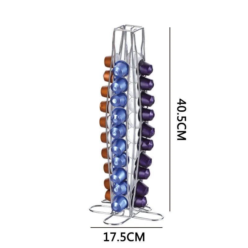 Стойка для кофейных капсул из нержавеющей стали диспенсер кофейные капсулы стойка-башня для Капсула Nespresso