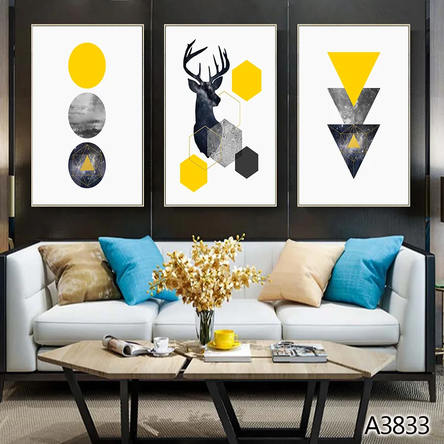 

Modern Abstract Oil Painting Print on Canvas 3pcs Color Abstract Canvas Printing Wall Art Picture Painting for Home Decor