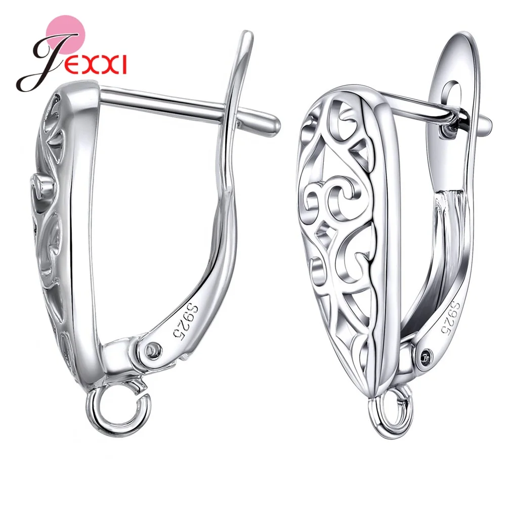 925 Sterling Silver DIY Jewelry Findings Earring Clasps Hooks Fittings DIY Jewelry Making Accessories Hook Earwire Jewelry