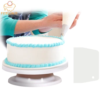 

Buy Cake Turntable Get Scraper Free Cake Decorating Tool Rotating Revolving Turntable Round Rotator Spinner Rotary Table 132