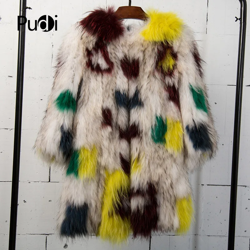 

Pudi CT7038 The winter new fur coat women's long fur coat comfortable fox fur coat fashion warmth winter coats