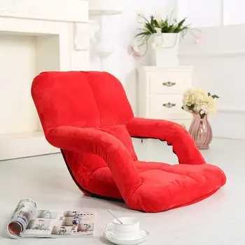 

Super Soft Cotton Lazy Sofa Quality Metal Frame Floor Armchair 5 Gear Adjustable 100kg Bearing Reclining Single Chair Bed