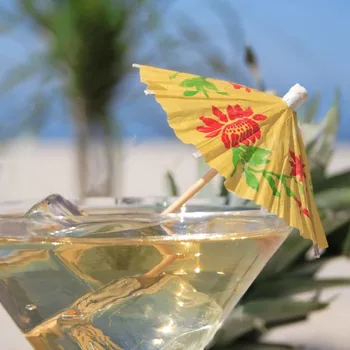 

50pcs Creative Bamboo umbrella Toothpicks for Bar Kictchen Wedding Birthday Bachelor Party Glasss Fruits Table Decoration