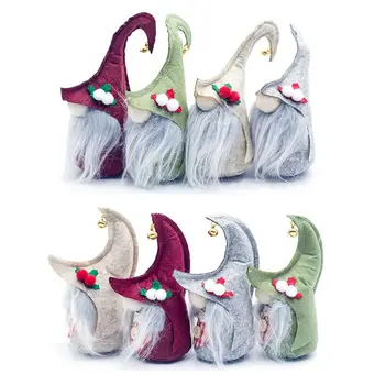 

4pcs/set Christmas Tree Decoration Gnome Tomte Pendants Hand Craft Doll Hanging Ornaments Party Favors Gift