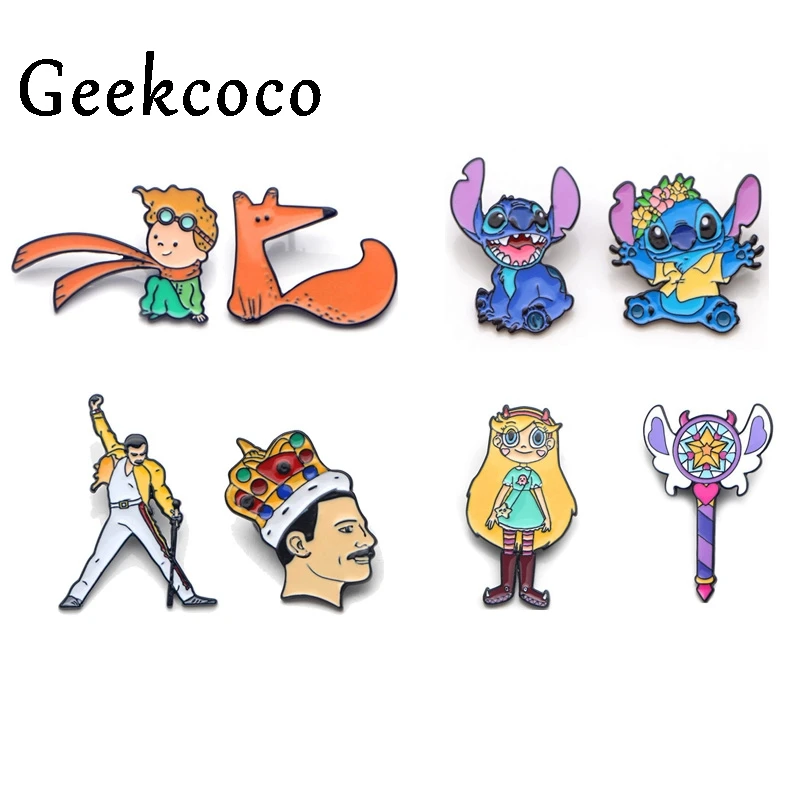 Geekcoco 2 шт. модная Эмаль Булавка мультфильм Милая брошь коллекция металлическая брошь значок Броши для женщин мужчин Ювелирные изделия Подарки J0574