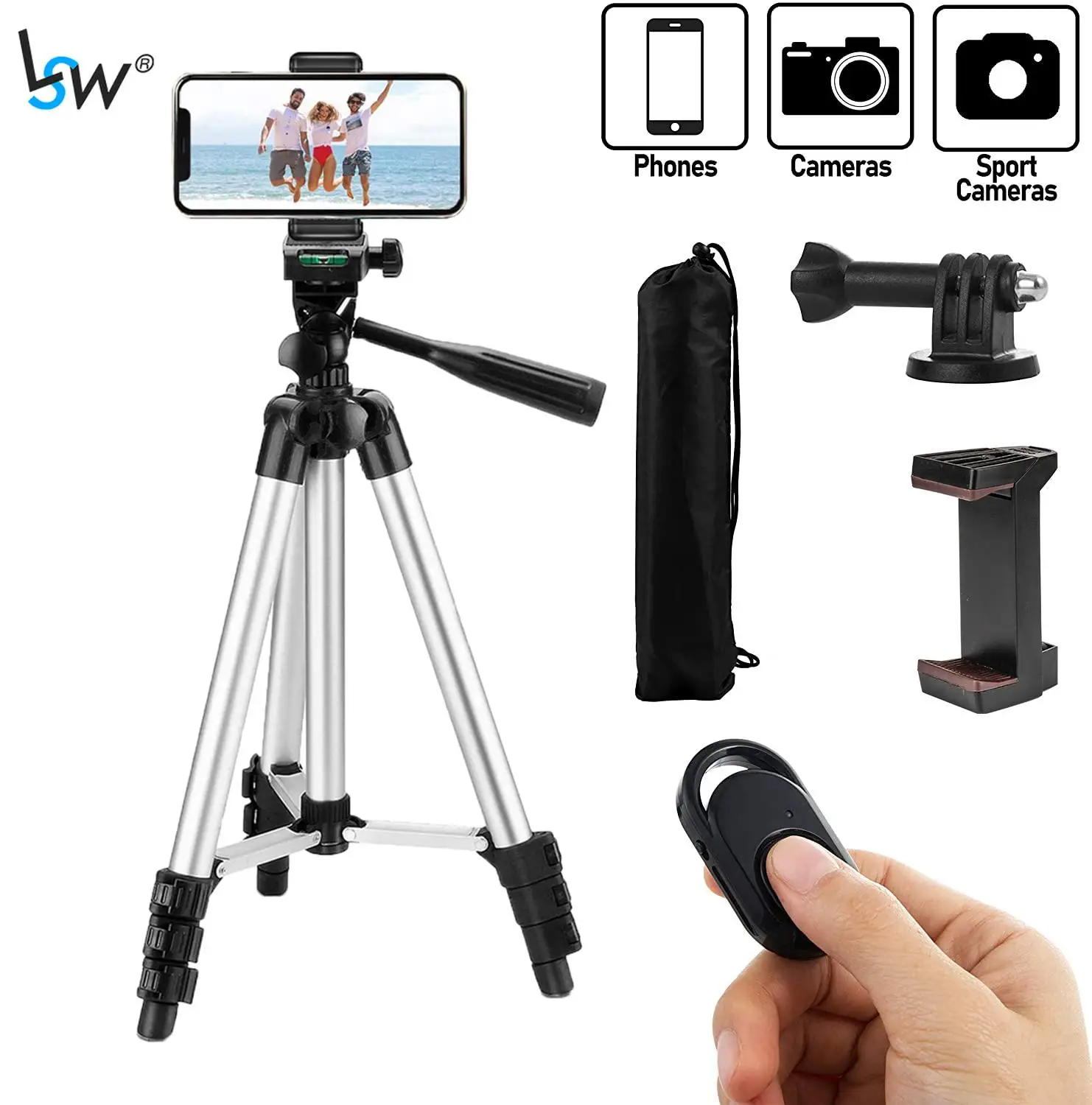 Tripod Phone-Holder Camera Mobile-Cell Smartphone Remote-Control Gopro Lightweight 