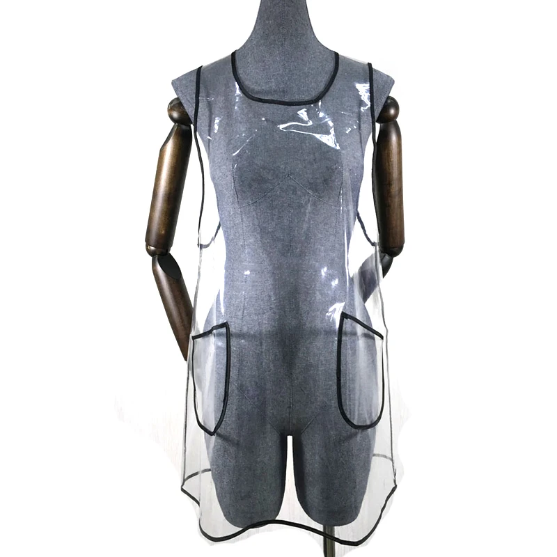 TransparentPVCSalonCapeFashionStylistWorkClothesBarberHair