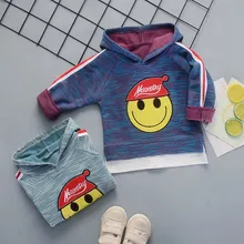 Спортивный костюм с капюшоном, топы для маленьких мальчиков и девочек, однотонные толстовки хлопковая одежда для детей, футболка с капюшоном свободные стильные пуловеры