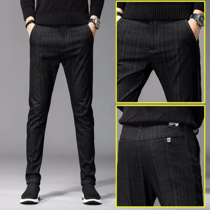

Cargo Foot! Days Li Lang 2019 Autumn And Winter New Style Trend Casual Pants Versitile Fashion Slim Fit Pants Jeans Trousers