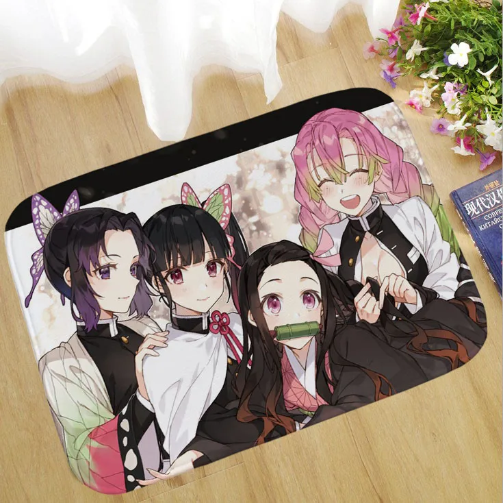 Kimetsu No Yaiba плюшевые ковровые покрытия мультфильм ковер с аниме ковер водонепроницаемый нескользящий Санта Клаус дерево олень подарок для детей Прямая поставка - Цвет: 19
