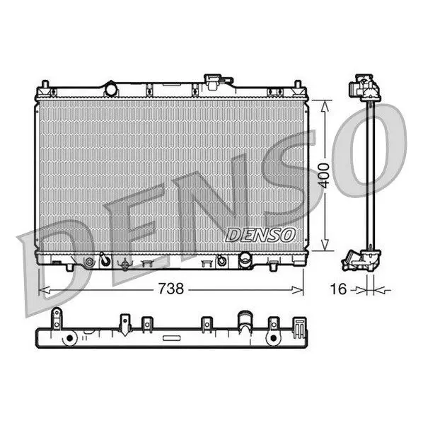 Radiator HONDA CR-V 2.4 A/T 01-06 DENSO DRM40013 | Автомобили и мотоциклы