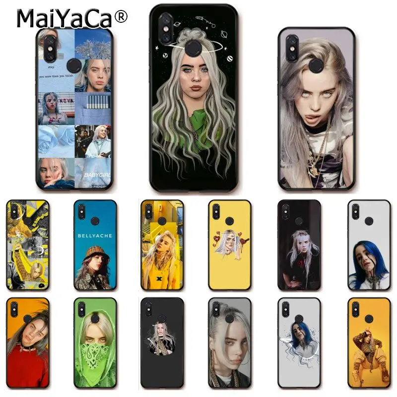 

MaiYaCa Billie Eilish Hot Music Singer Star Design Phone Case for Xiaomi Redm4X 6A RedmiGo Redmi5 5Plus Note4 5 7 mi A1 A2Lite