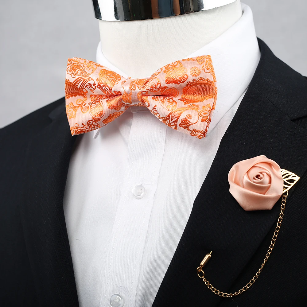 NINIRUSI Set: Neck Tie + Bow Tie + Tie Clip + Cufflinks +