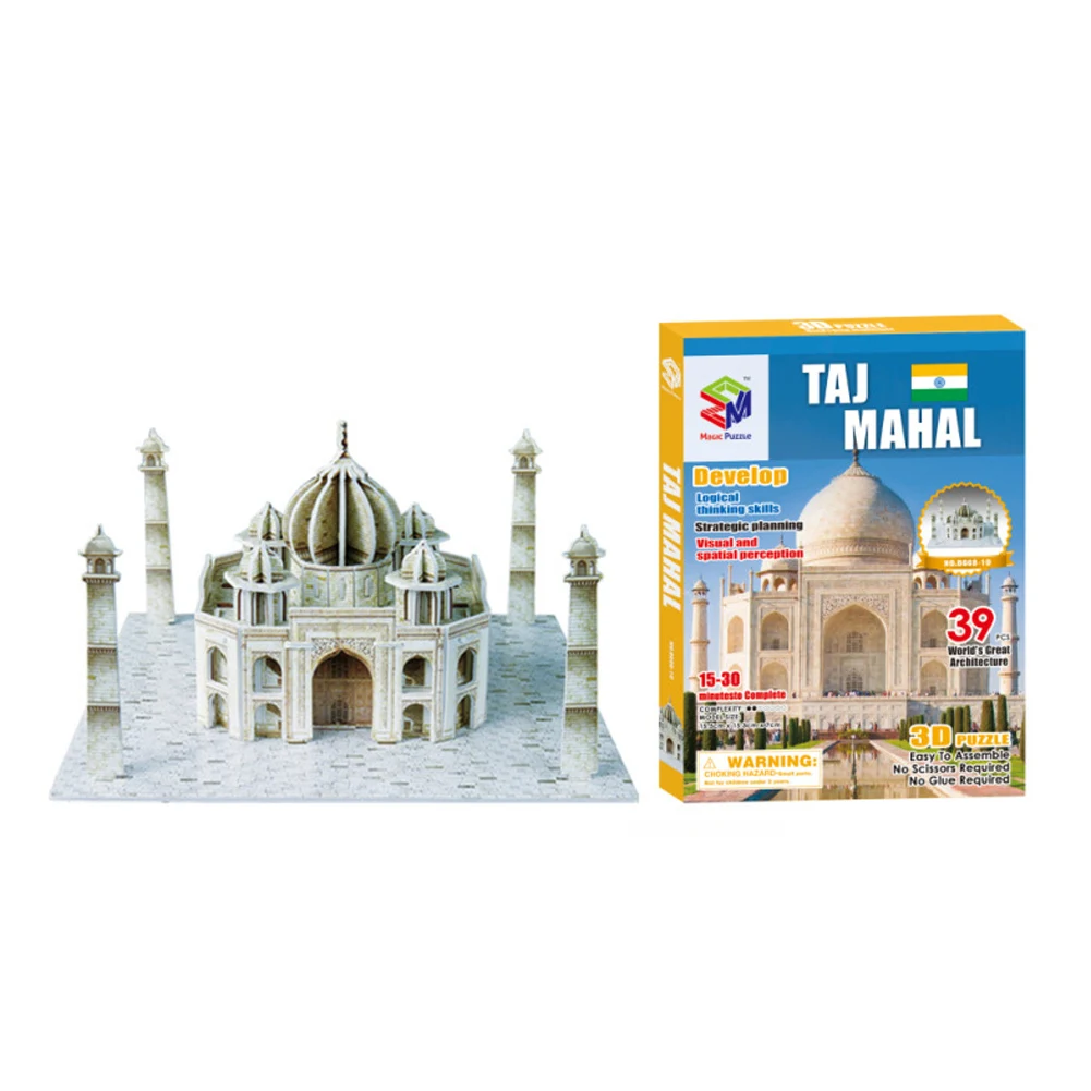 3D Puzzle Assembly Model World Famous Historical Building Jigsaw Interactive Educational Toy Game Gift For Children Kids 2021 18