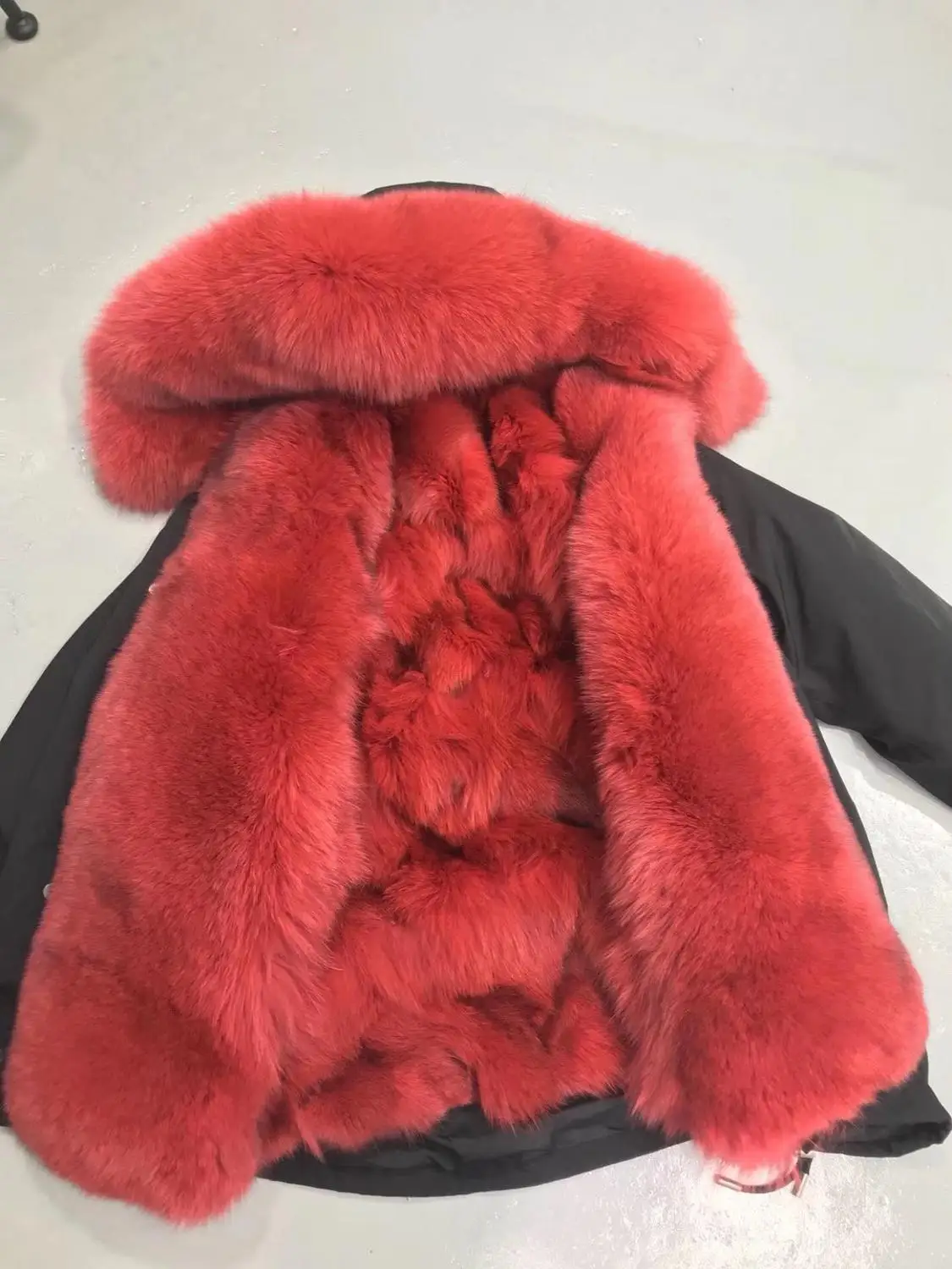 Зимнее женское пальто, плюс, новинка, модная свободная парка из натурального Лисьего меха, пальто из натурального меха с капюшоном, Большая Меховая верхняя одежда, съемная Роскошная Одежда
