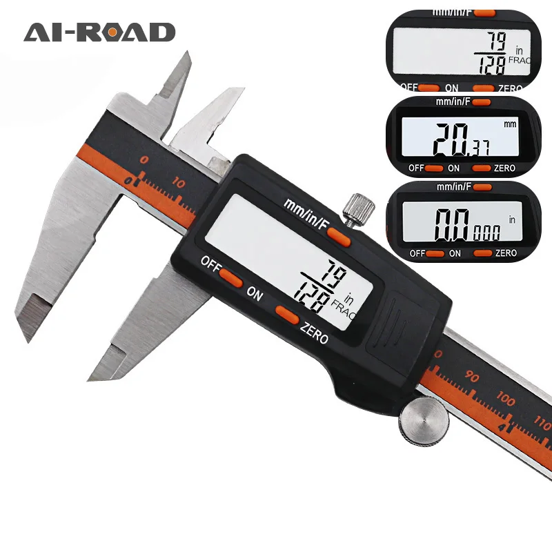 Digital Vernier Caliper 6 Inch 0-150mm Stainless Steel Electronic Caliper Micrometer Depth Measuring Tools