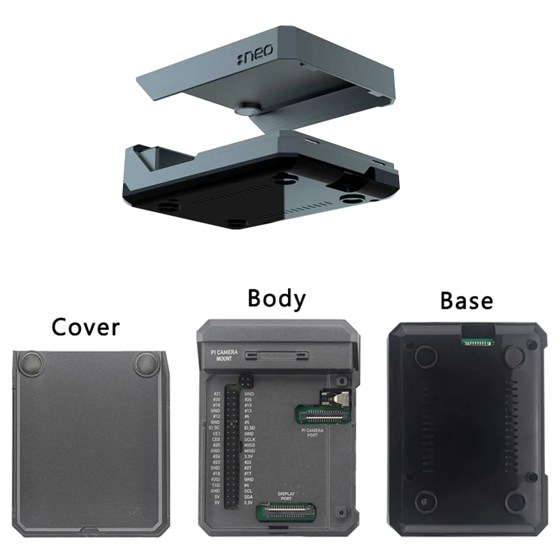 Для Argon NEO для Raspberry Pi 4 Чехол Алюминиевый металлический корпус раздвижной netic