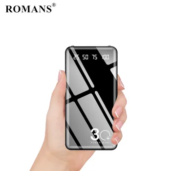 

30000mAh Power Bank Portable Charging Poverbank External Battery Pack Charger For iphone 11 max xiaomi mi Powerbank 30000 mAh