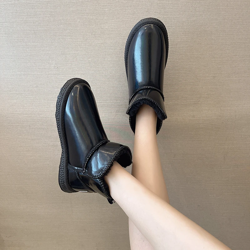 Botas De Mujer Women's Shoes 2021 Winter Chunky Shoes For Women Keep Warm Boots Winter Snow Ankle Boots Footwear Ladies