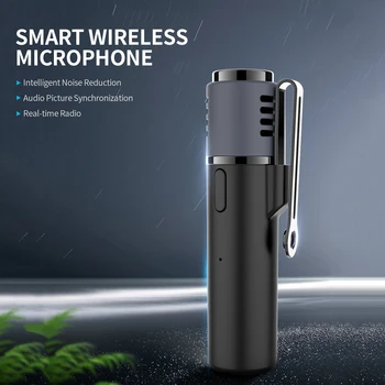 

Mobile Phone Wireless BT Microphone Intelligent Clip Type BT Microphone Vlog Video Radio Interview Recording Device