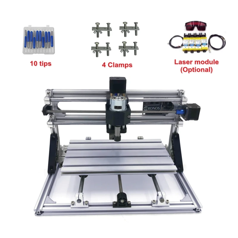 DIY 3 Axis Engraver Machine Milling Wood Carving Engraving w/ 500mW laser head