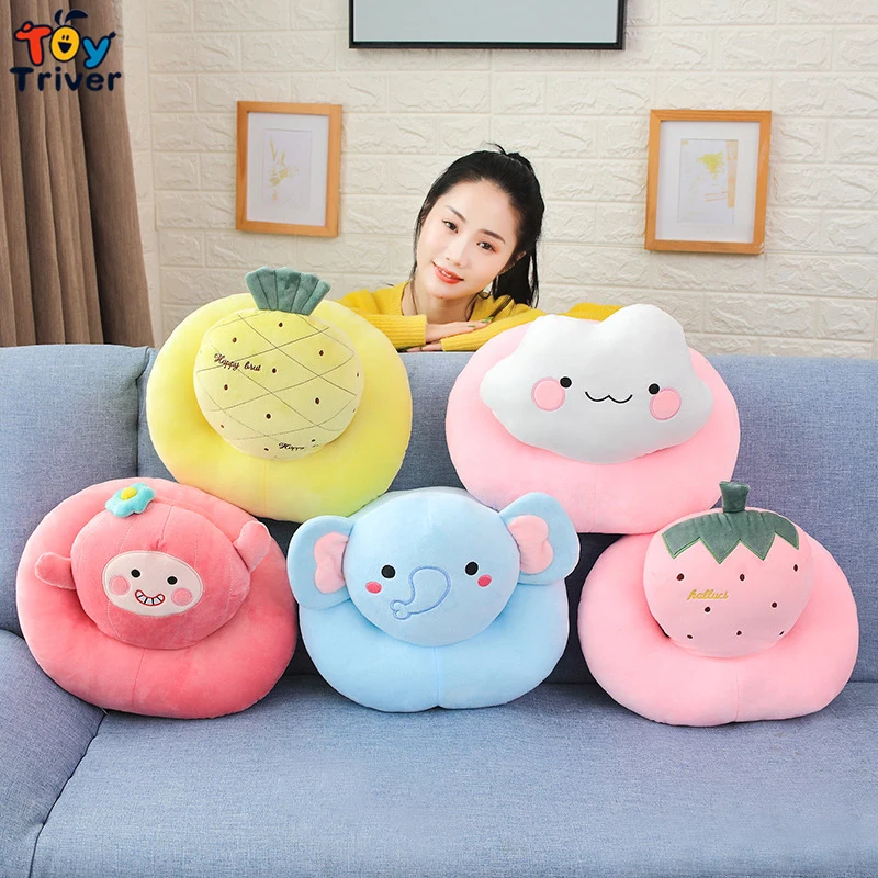 Kawaii кактус облако слон ананас клубника Плюшевые игрушки Triver Мягкая кукла офисная настольная Подушка ручная Подушка домашний Декор подарок