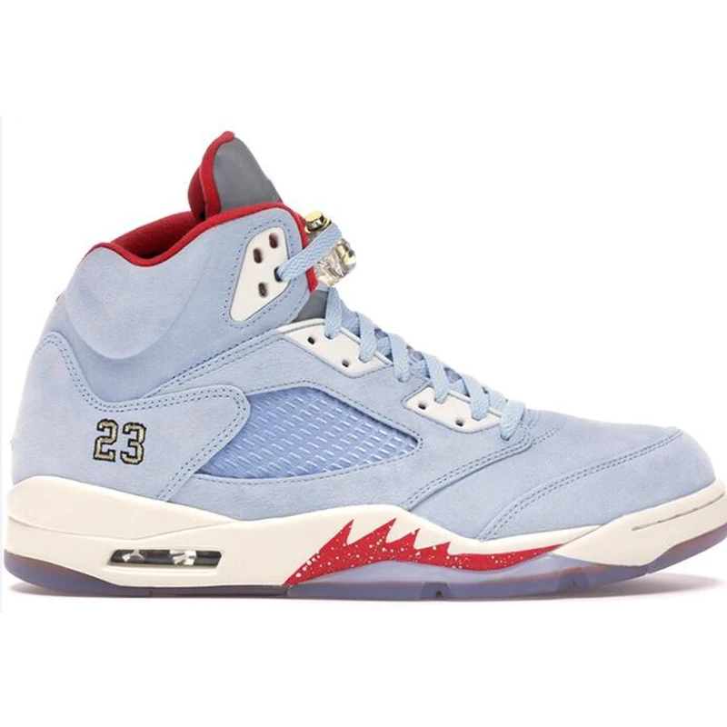 Трофейная комната 5S Ледяной Синий Мужские баскетбольные кроссовки 5 Laney Bred красные замшевые белые Ce мужские Т-образные металлические черные дизайнерские спортивные кроссовки