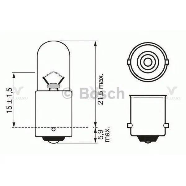 1987302512 bosch лампа t4w 24v 4w trucklight(cb